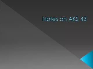 notes on aks 43