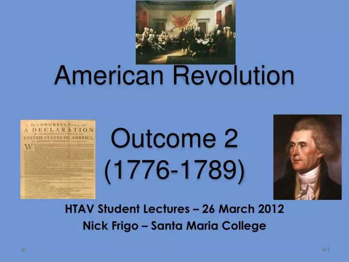american revolution outcome 2 1776 1789
