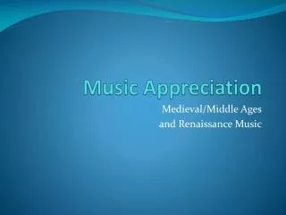 Music Appreciation