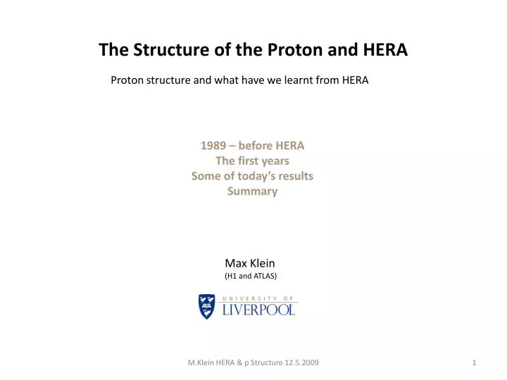 the structure of the proton and hera