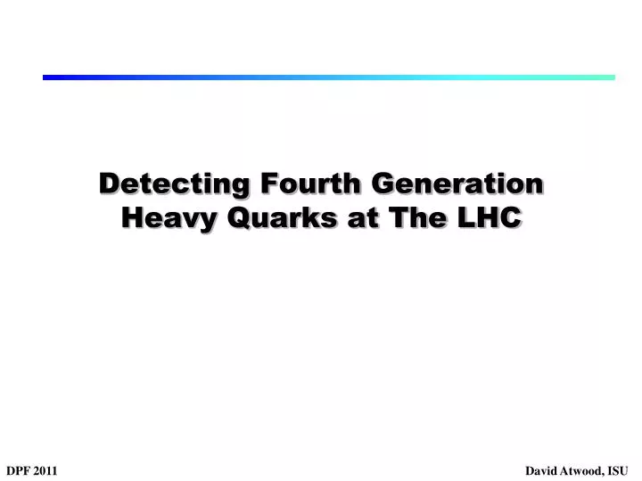 detecting fourth generation heavy quarks at the lhc