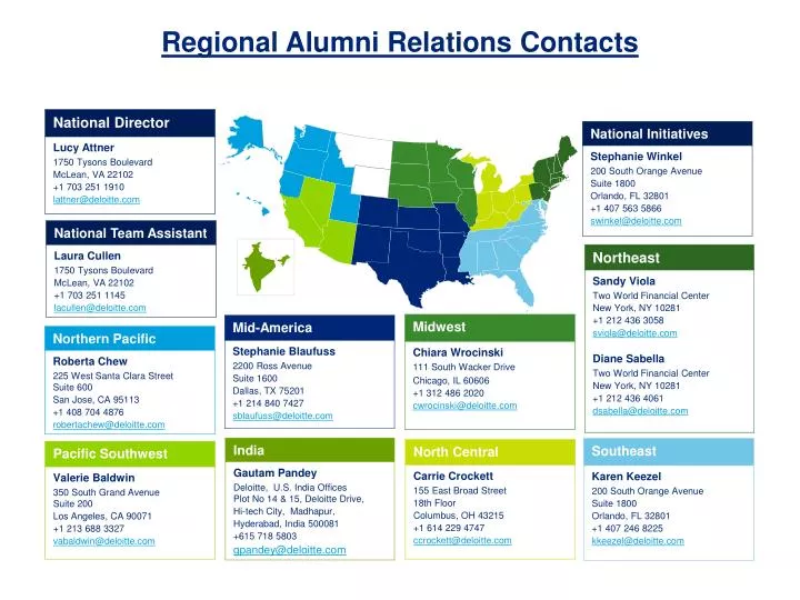 regional alumni relations contacts
