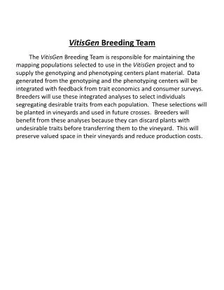 VitisGen Breeding Team