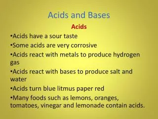 Acids and Bases