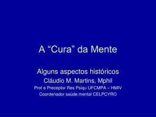 a cura da mente