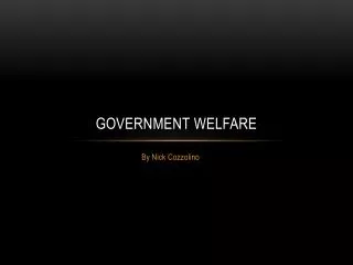 Government Welfare