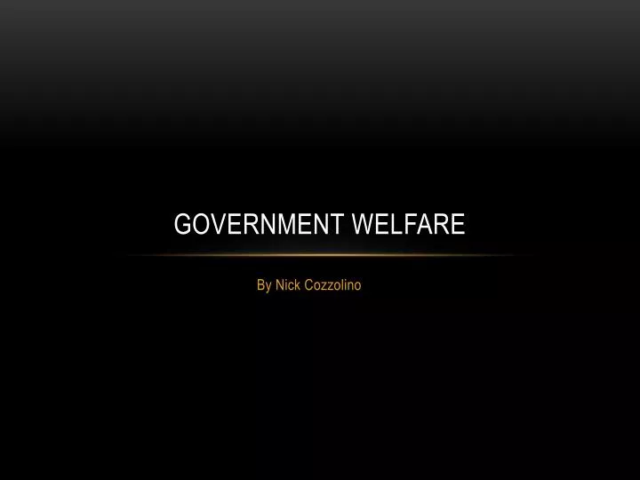 government welfare