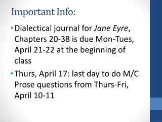 important info