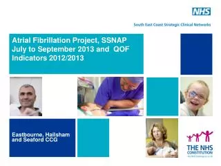 Atrial Fibrillation Project, SSNAP July to September 2013 and QOF Indicators 2012/2013