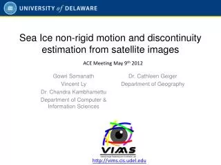 Sea Ice non-rigid motion and discontinuity estimation from satellite images