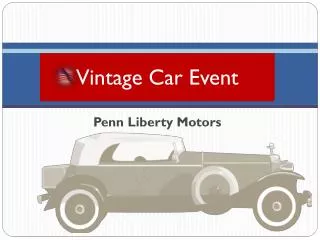 Vintage Car Event