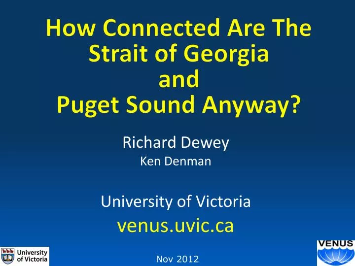 how connected are the strait of georgia and puget sound anyway