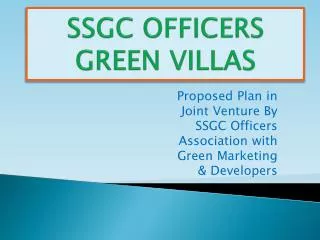 SSGC OFFICERS GREEN VILLAS