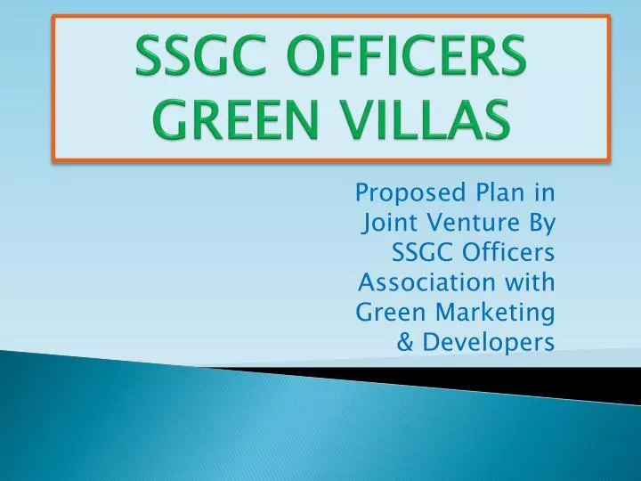 ssgc officers green villas