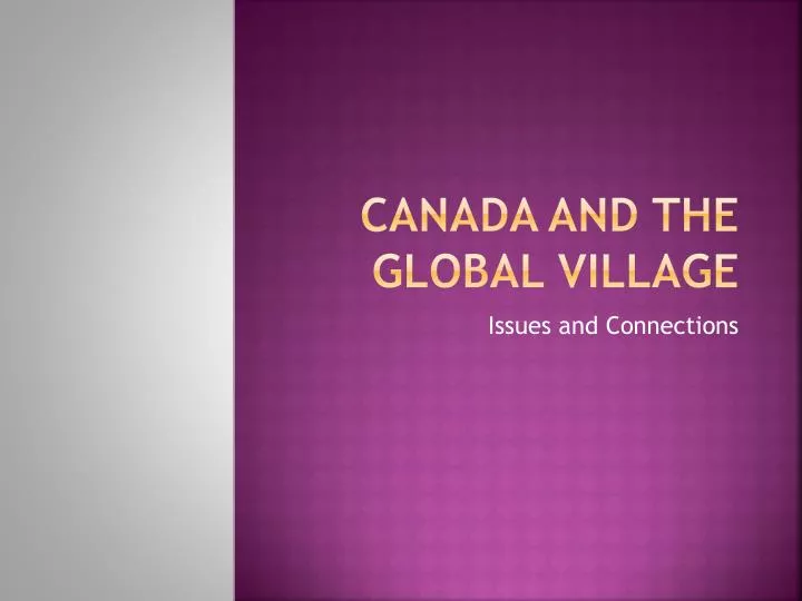 canada and the global village