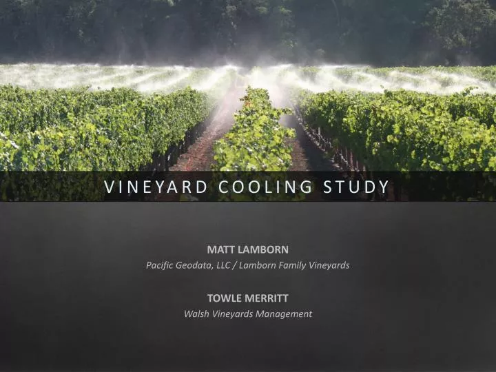 vineyard cooling study