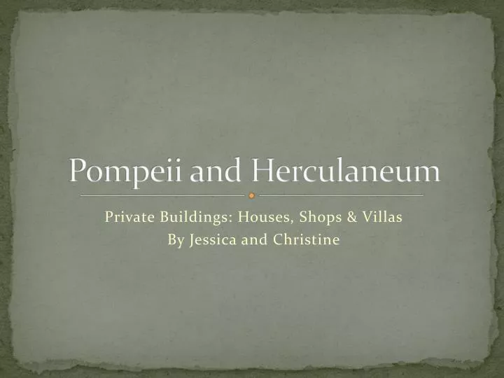 pompeii and herculaneum