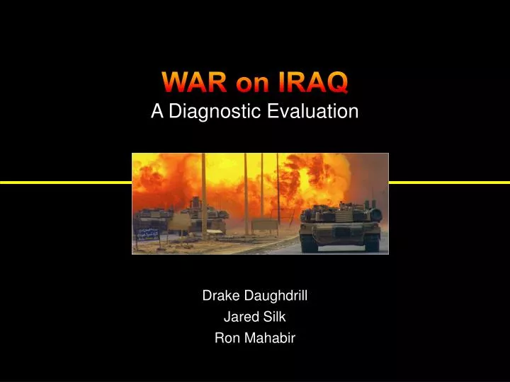 war on iraq a diagnostic evaluation