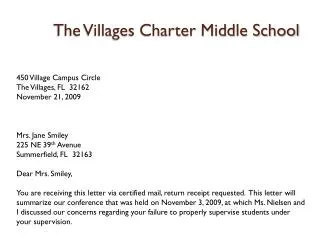 The Villages Charter Middle School