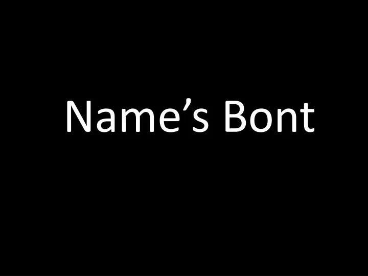 name s bont