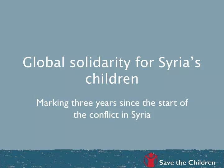 global solidarity for syria s children