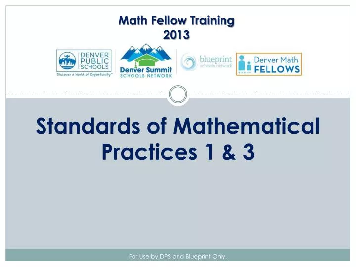 standards of mathematical practices 1 3