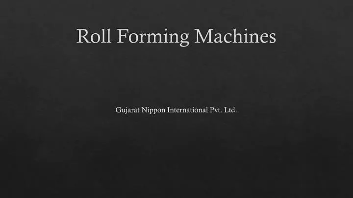 roll forming machines