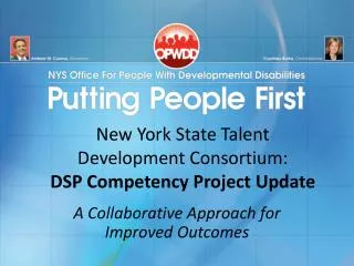 New York State Talent Development Consortium: DSP Competency Project Update