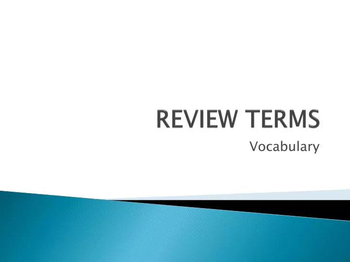 review terms