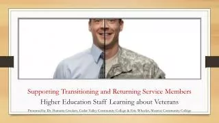 Supporting Transitioning and Returning Service Members