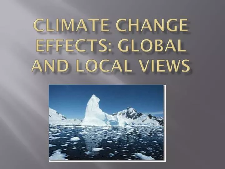 climate change effects global and local views