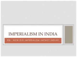 Imperialism in India