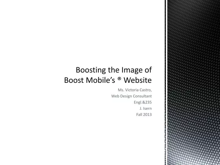 boosting the image of boost mobile s website