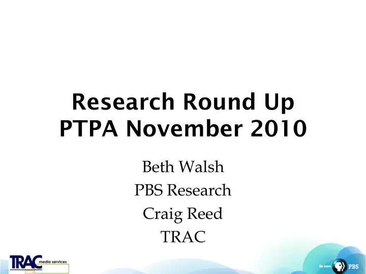 research round up ptpa november 2010