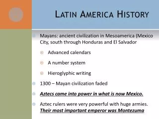 Latin America History