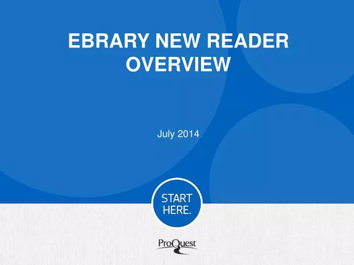 ebrary new reader overview