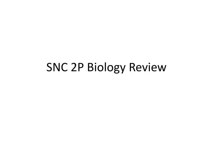 snc 2p biology review