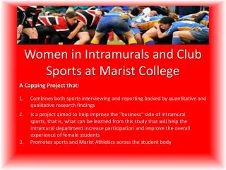 Women in Intramurals and Club Sports at Marist College