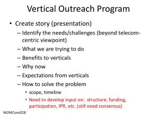 Vertical Outreach Program