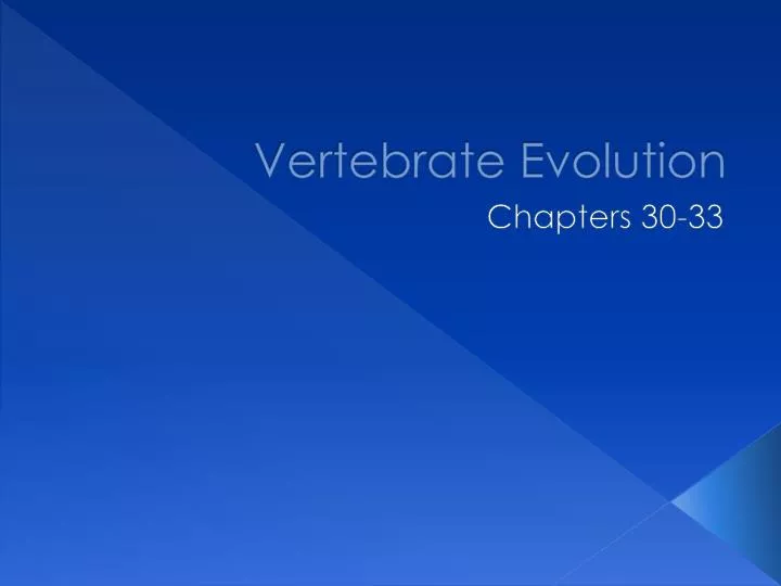 vertebrate evolution