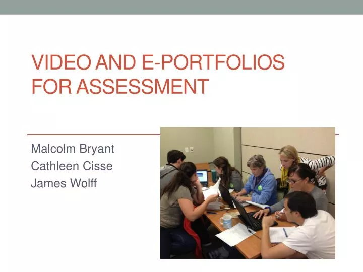 video and e portfolios for assessment