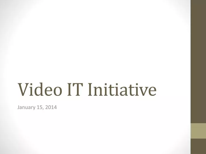 video it initiative