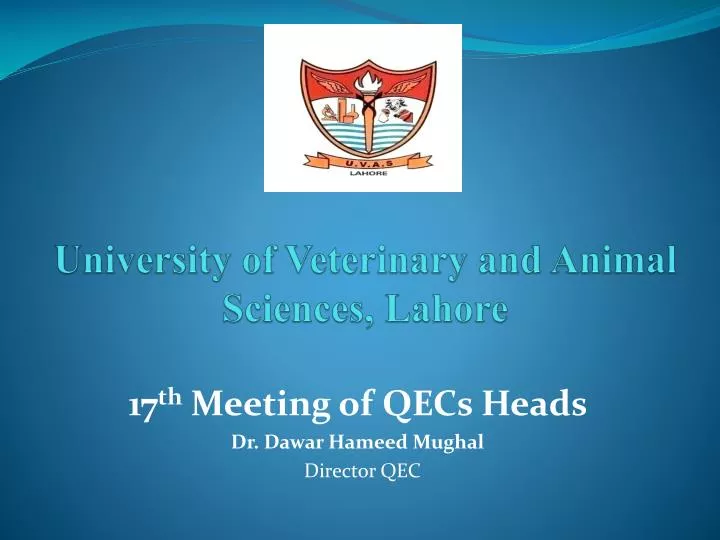 university of veterinary and animal sciences lahore