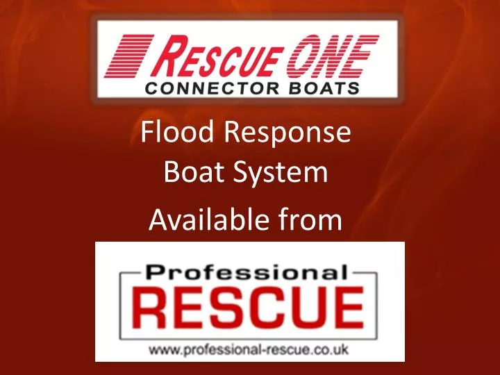 flood response boat system available from