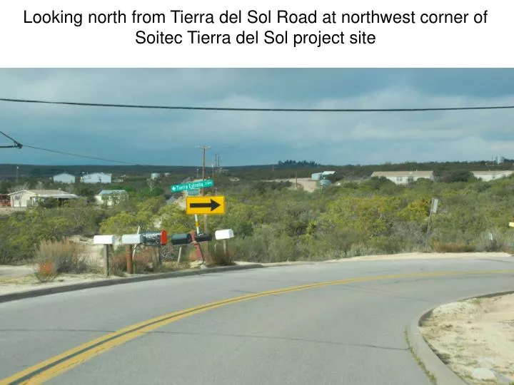looking n orth from tierra del sol road at northwest corner of soitec tierra del sol project site