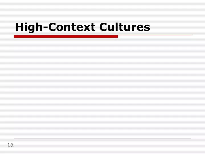 high context cultures