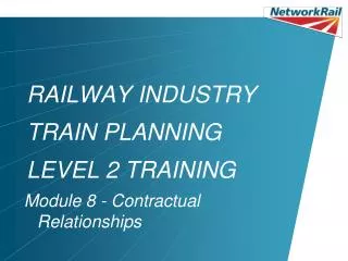 RAILWAY INDUSTRY TRAIN PLANNING LEVEL 2 TRAINING