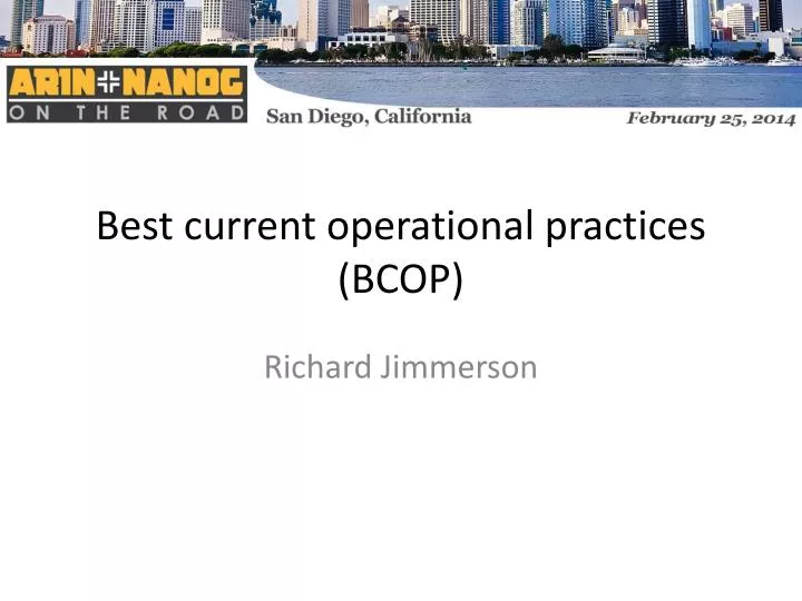 best current operational practices bcop