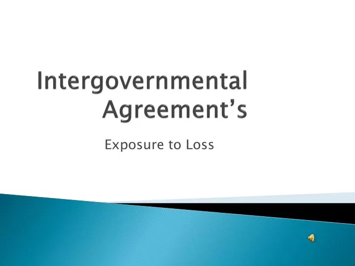 intergovernmental agreement s
