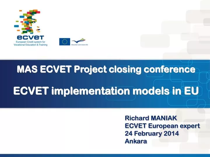 mas ecvet project closing conference ecvet implementation models in eu